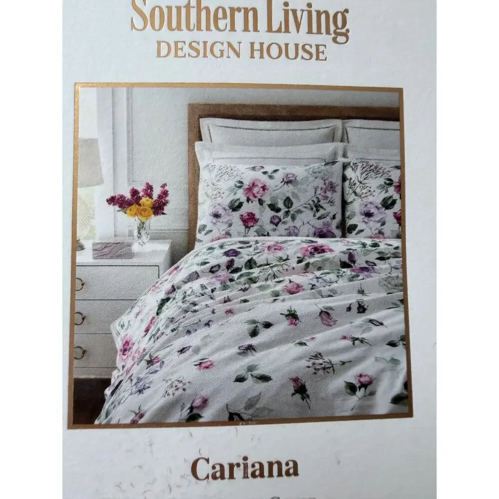 Southern Living Design House Cariana King Duvet Cover Mini Set 3 PC $249 NWT